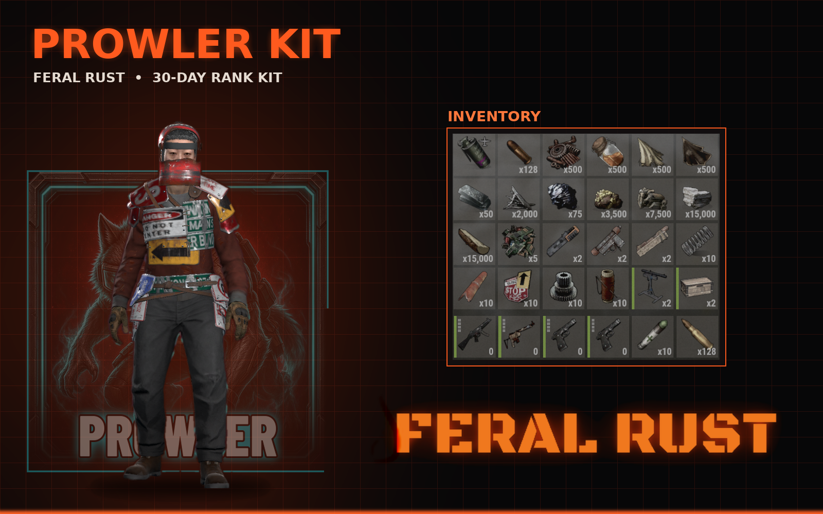 Prowler kit contents